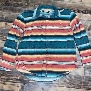 Vintage 90’s Coldwater Creek aztec flannel Shirt